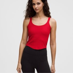 Nulu ribbed cropped tank *heart